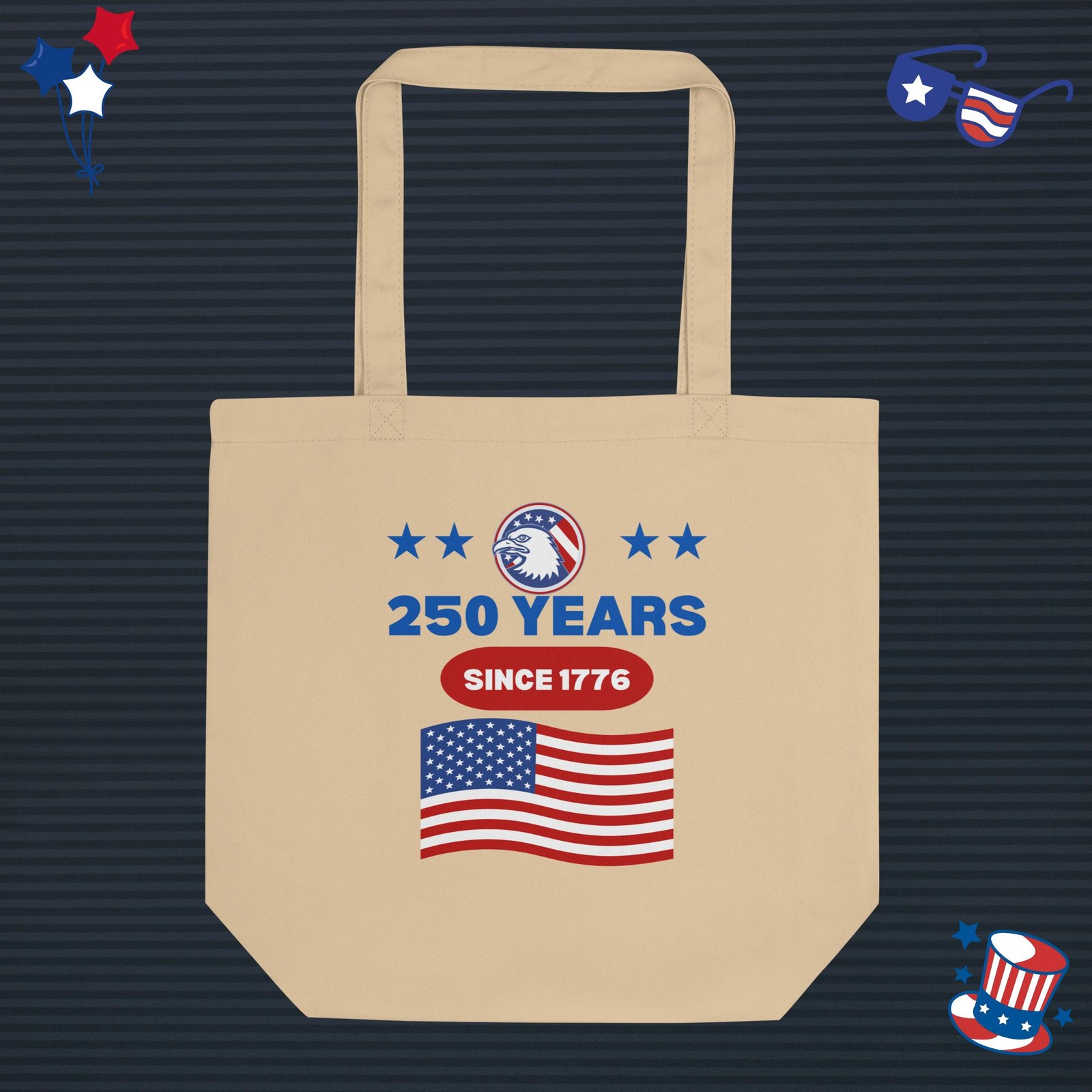America USA 4th of July 1776-2026 Anniversary Eco Tote Bag