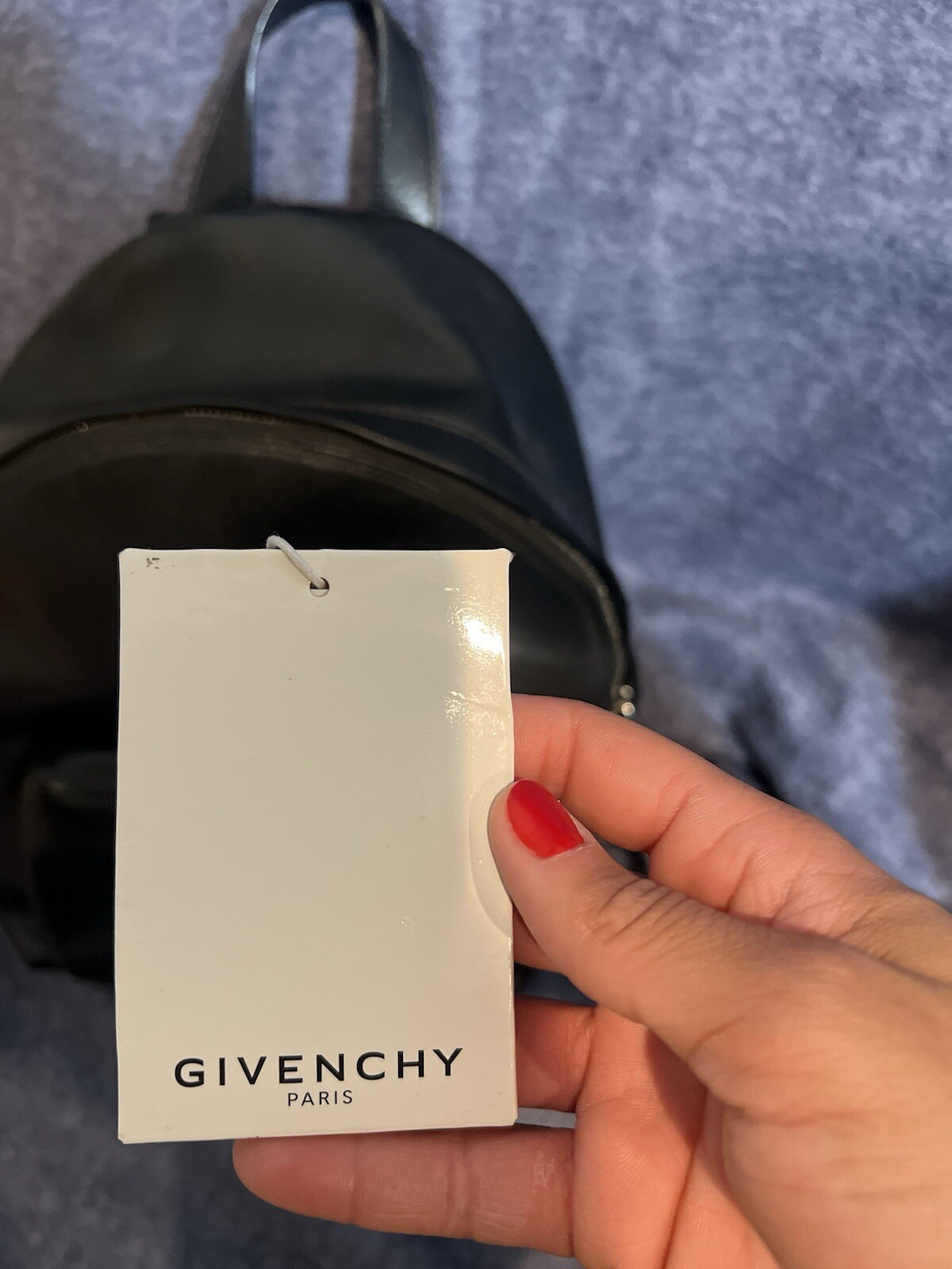 100% AUTHENTIC Givenchy Leather Backpack w/Studded Trim Red Star