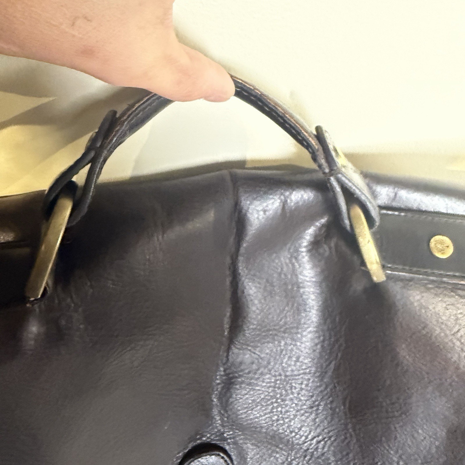 Mulberry Scotchgrain Leather Chocolate Brown Briefcase Document Case with Strap