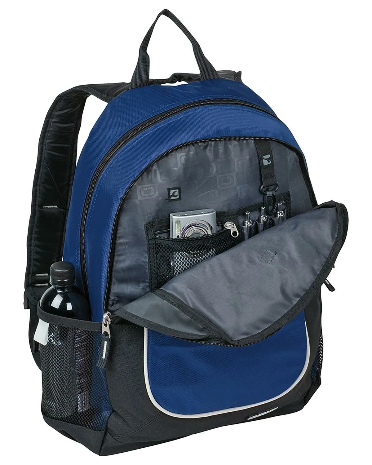 OGIO Carbon Backpack Black Blue Superior Distributio Logo 28L Pack Travel School