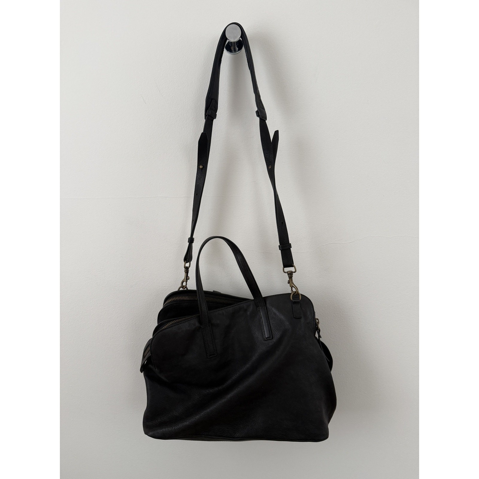 Officine Creative Leather Top Handle Shoulder Side Bag