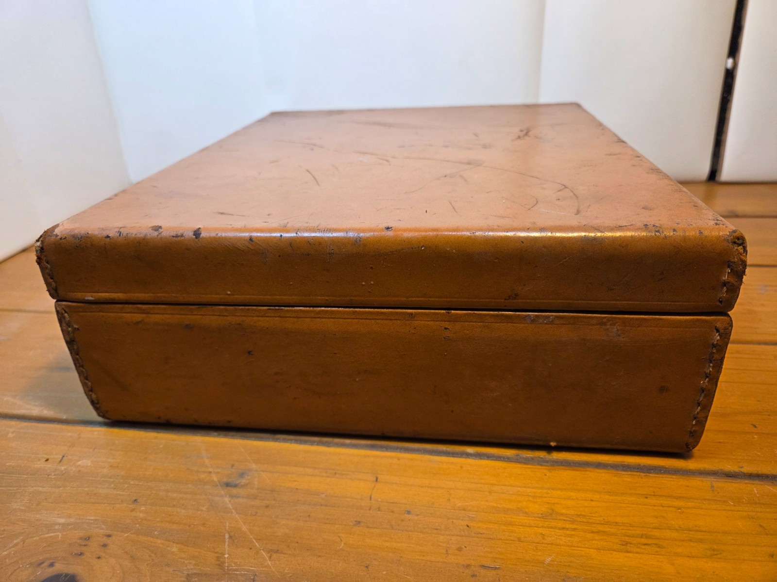 Vintage Brown Leather Briefcase Attache Case