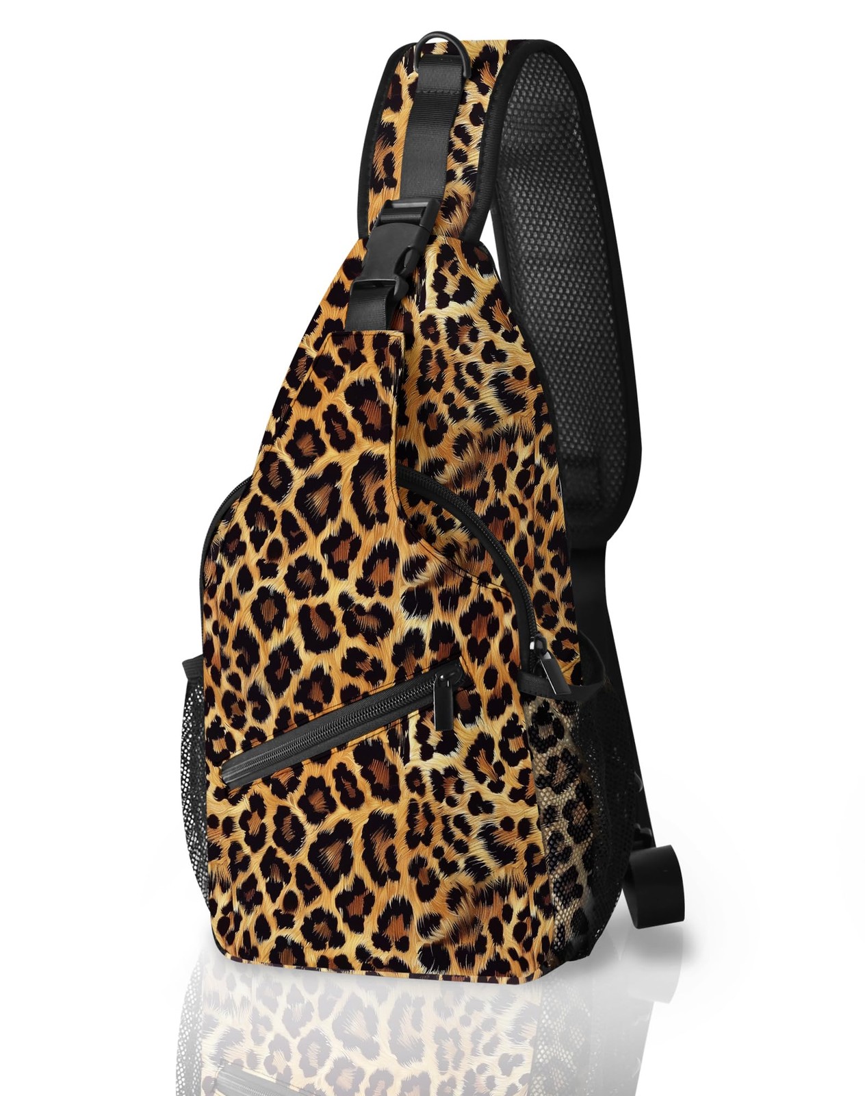 Leopard Print Small Sling Bag for Women Travel Crossbody Bags Lightweight Che…