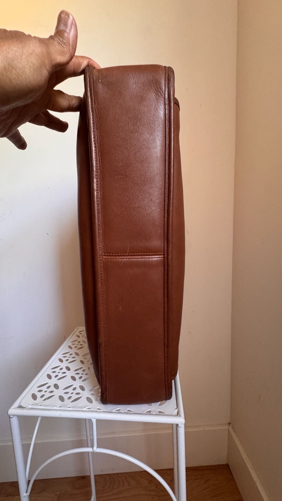 Vintage Coach J4C-5267 Morgan Leather Briefcase Messenger Bag Made in USA