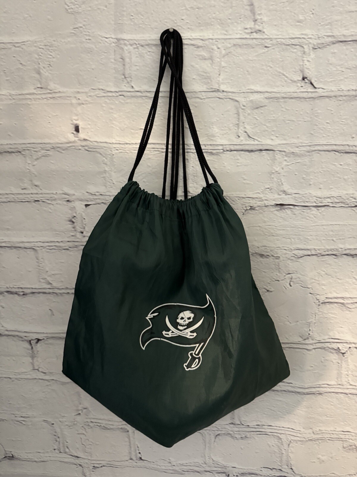 Unbranded Green RHS Pirates String Backpack with Pocket Approx 13″ x 17″
