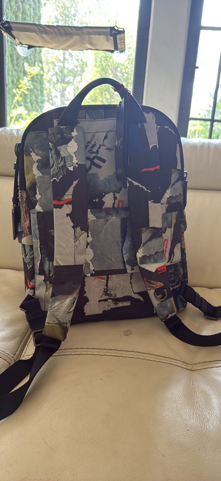 TUMI Multicolor Abstract Backpack Zip Closure w/ Laptop Sleeve Travel Unisex