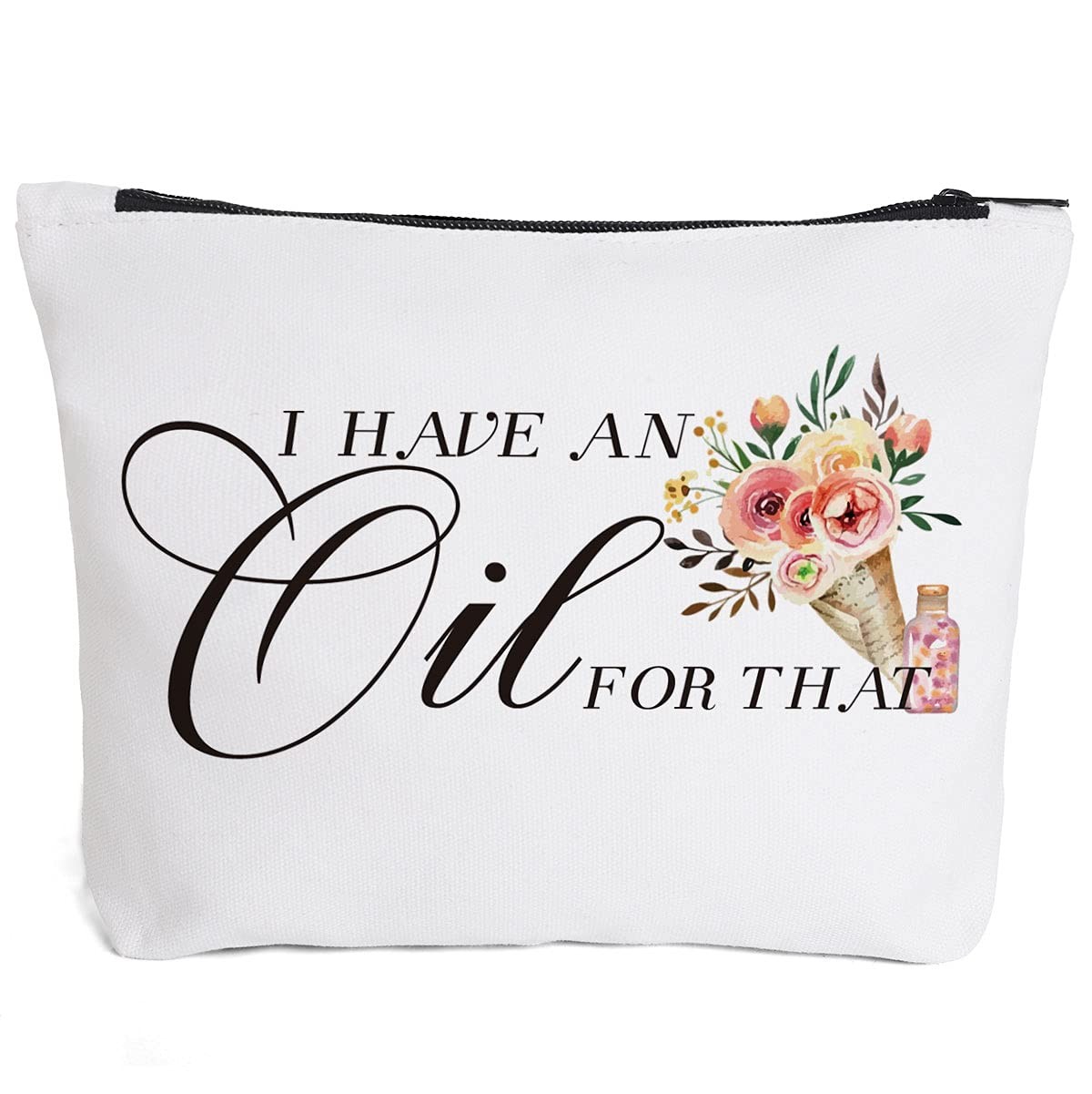 PINSUKO Essential Oil Bag – Storage – 9.5 x 7 inches, White
