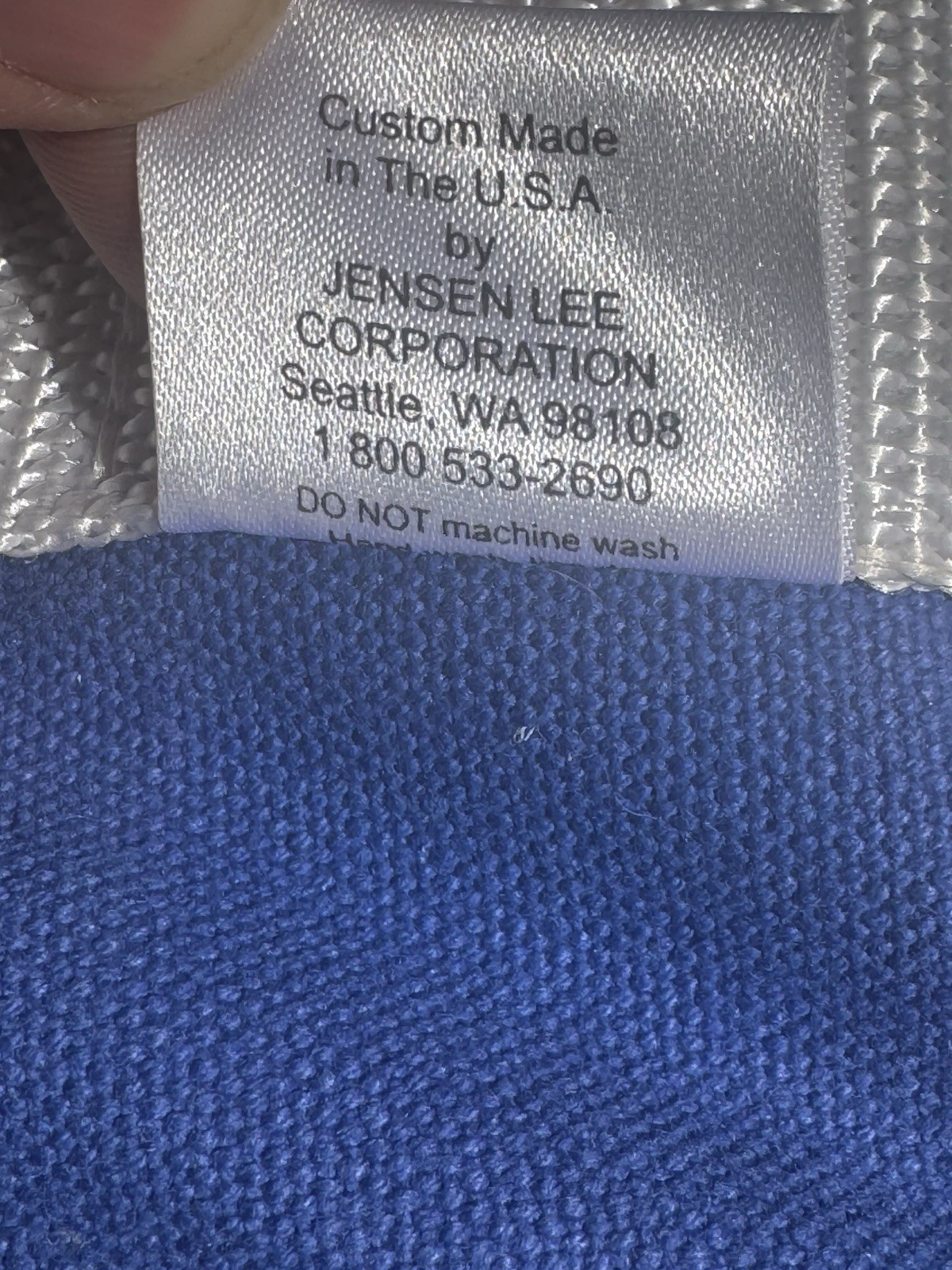 Vintage Jensen Lee USA Canvas Dodgers XL Duffel Bag Blue White 33” Baseball