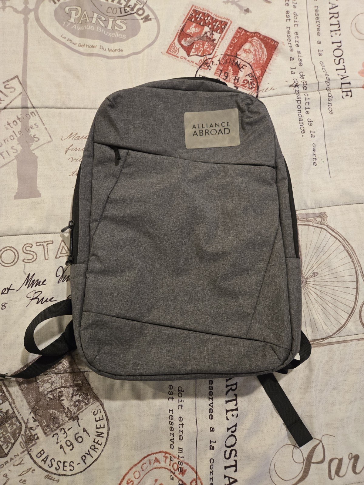 NEW Alliance Abroad Large Gray Travel LapTop Backpack