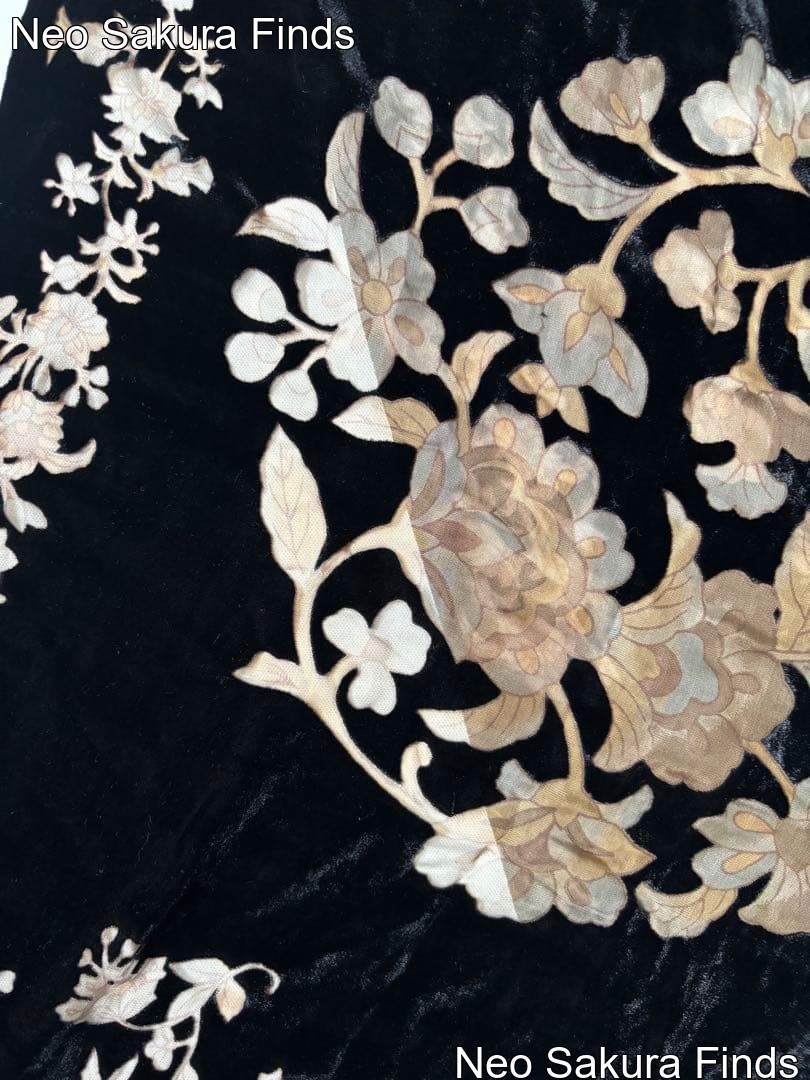 John Alexander Skelton Morris Velvet Silk Floral Stole