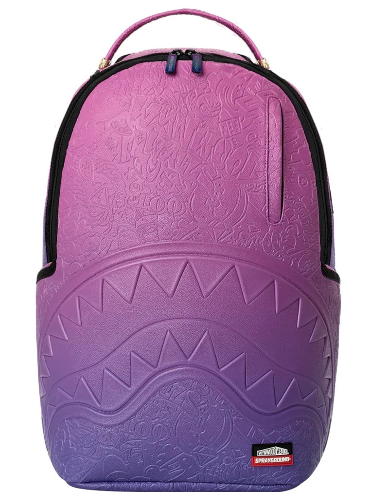 Sprayground WYNWOOD WALLS ARTBOSSED Backpack🔥New Black Large Bookbag School Bag