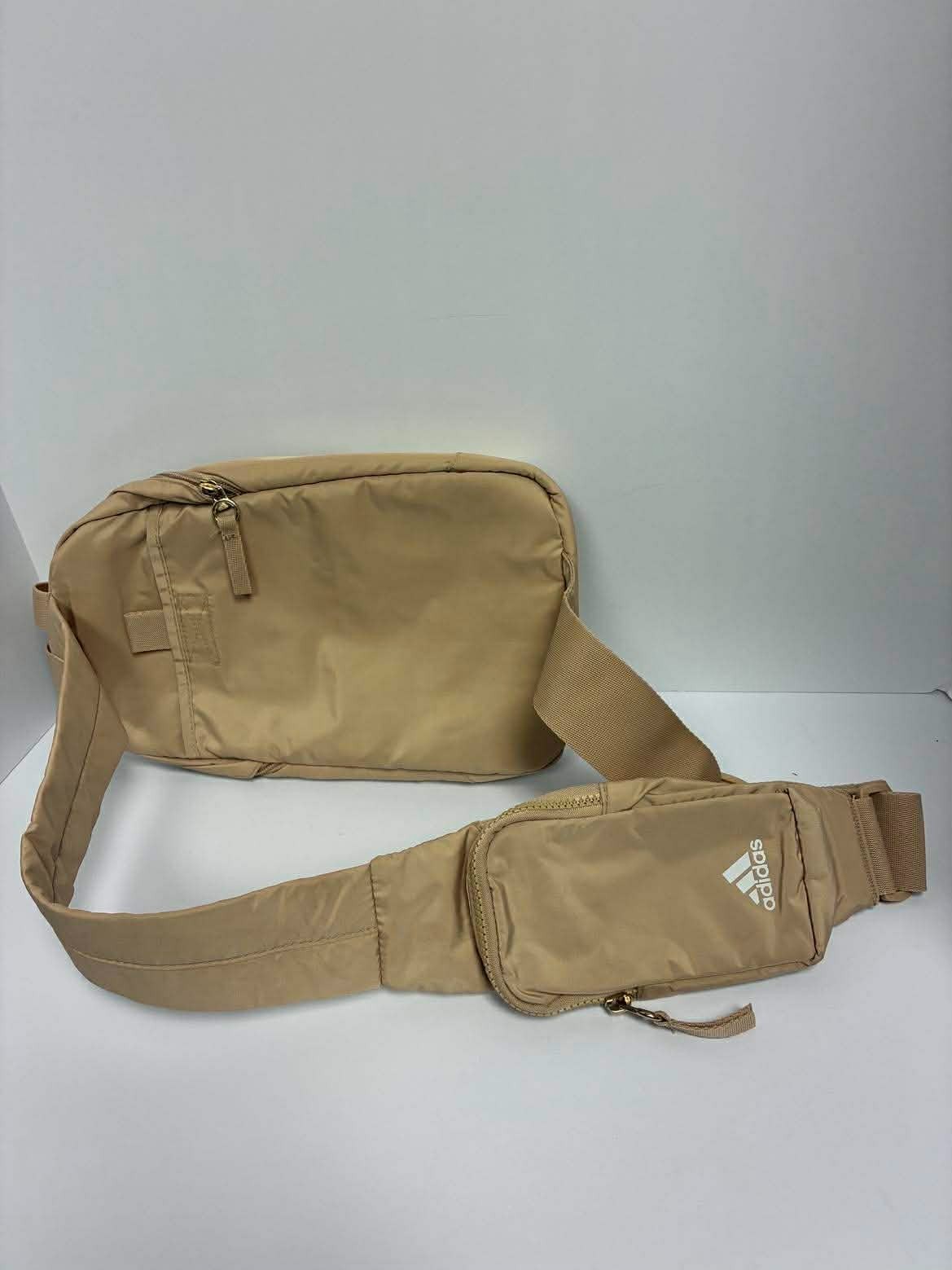 Adidas Essentials 2 Sling Crossbody Bag Backpack Magic Beige Off White Gilver
