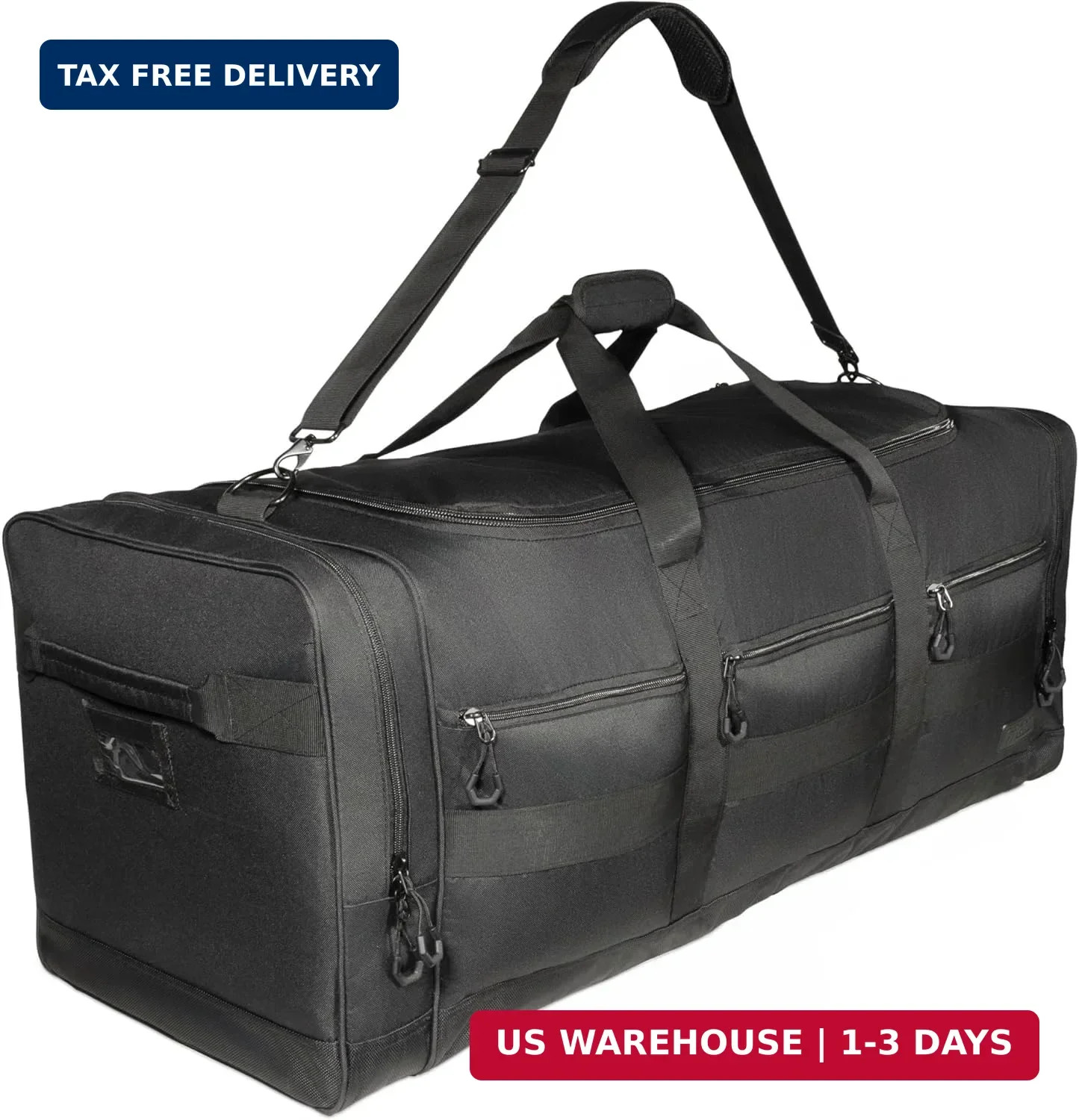 Fitdom 140L 38″ Heavy Duty Extra Large Sports Equipment Duffle Bag with Upgrade