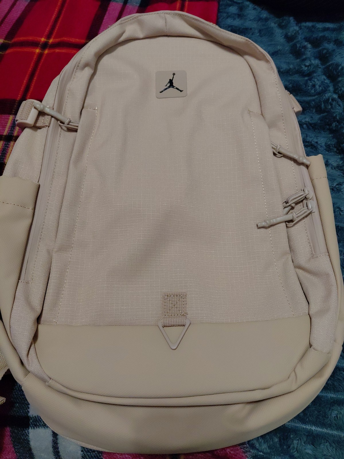 Nike Air Jordan Beige/Tan Utility Backpack – Large Capacity Everyday Bag
