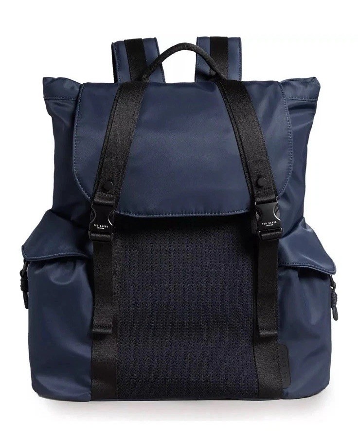New Ted Baker Masha Nylon Backpack Bag, Navy, MSRP $250