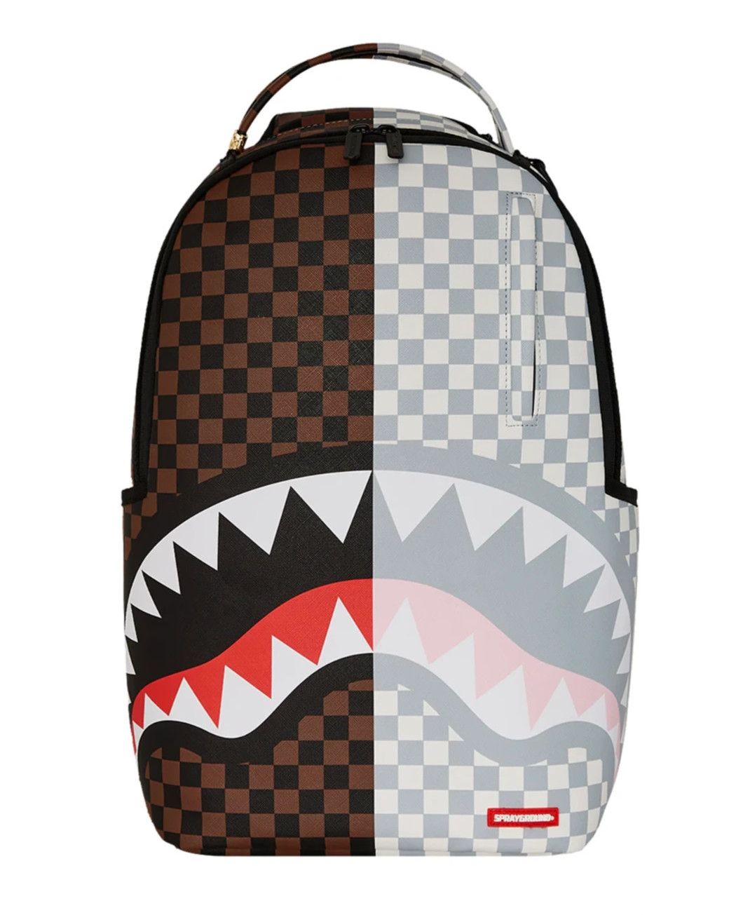 Sprayground Split Rose Cream Backpack🔥New Black Bookbag School Travel Bag
