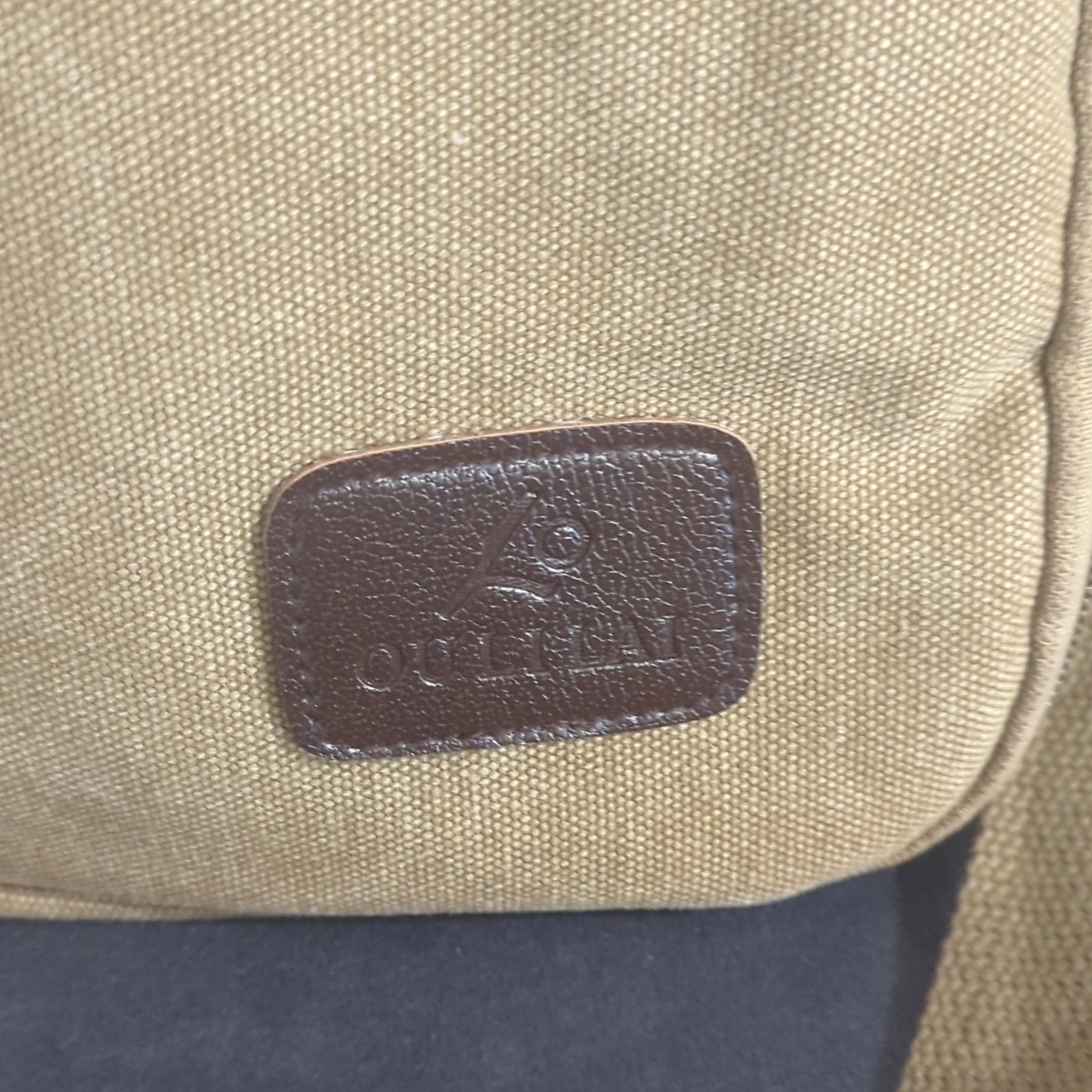 Oulilai Tan Solid Crossbody Bag Shoulder Strap Inner Pockets Zip/Button