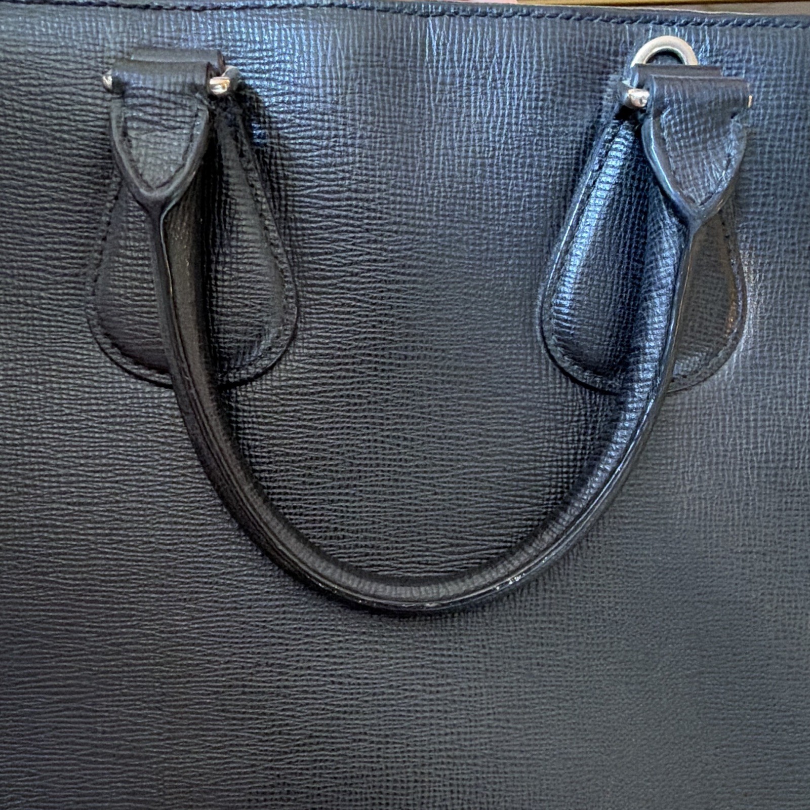 Vintage Bally Black Zip Top Briefcase/Document Case w/ Top Handle