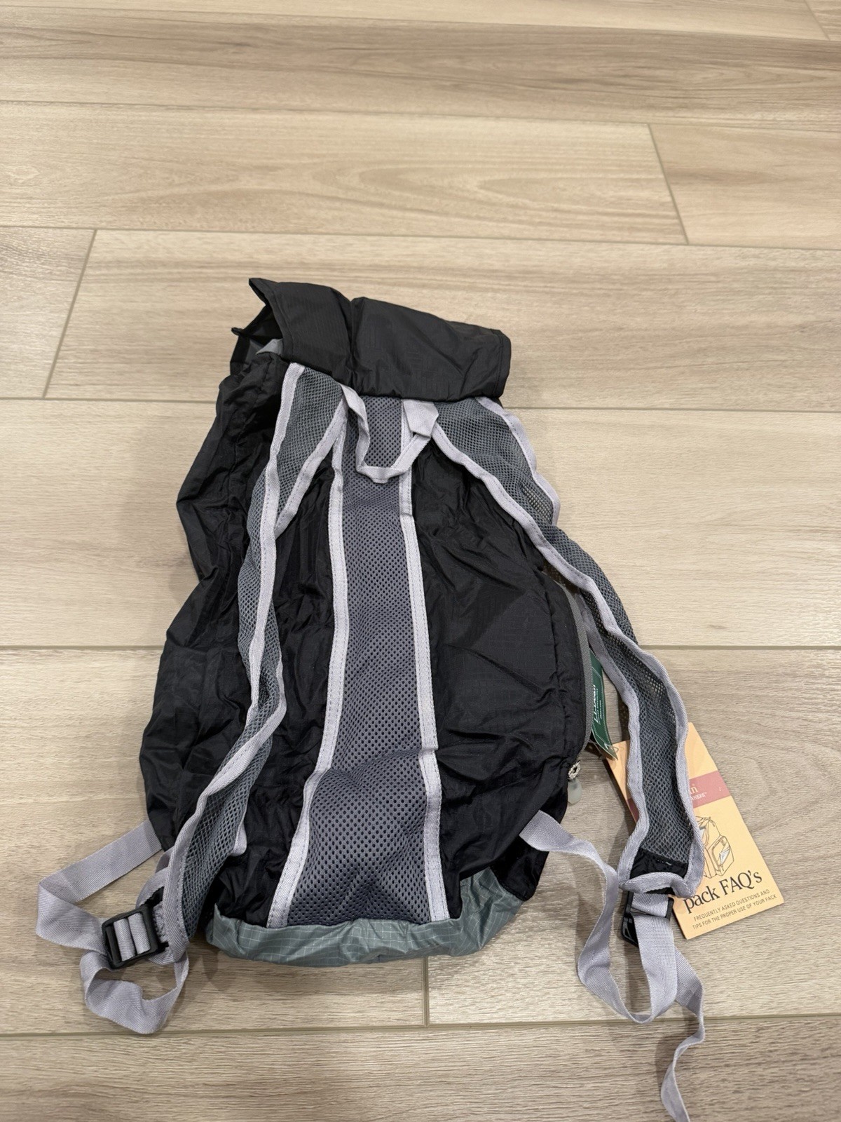 L.L.Bean Pocket Day Packable Backpack Folds Inside Pouch NWT