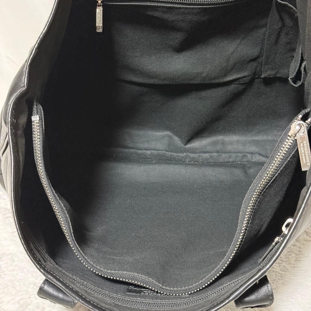 Authentic Burberry Black Label Leather Business Tote Bag 31.5cm x 42cm x 7.5cm B