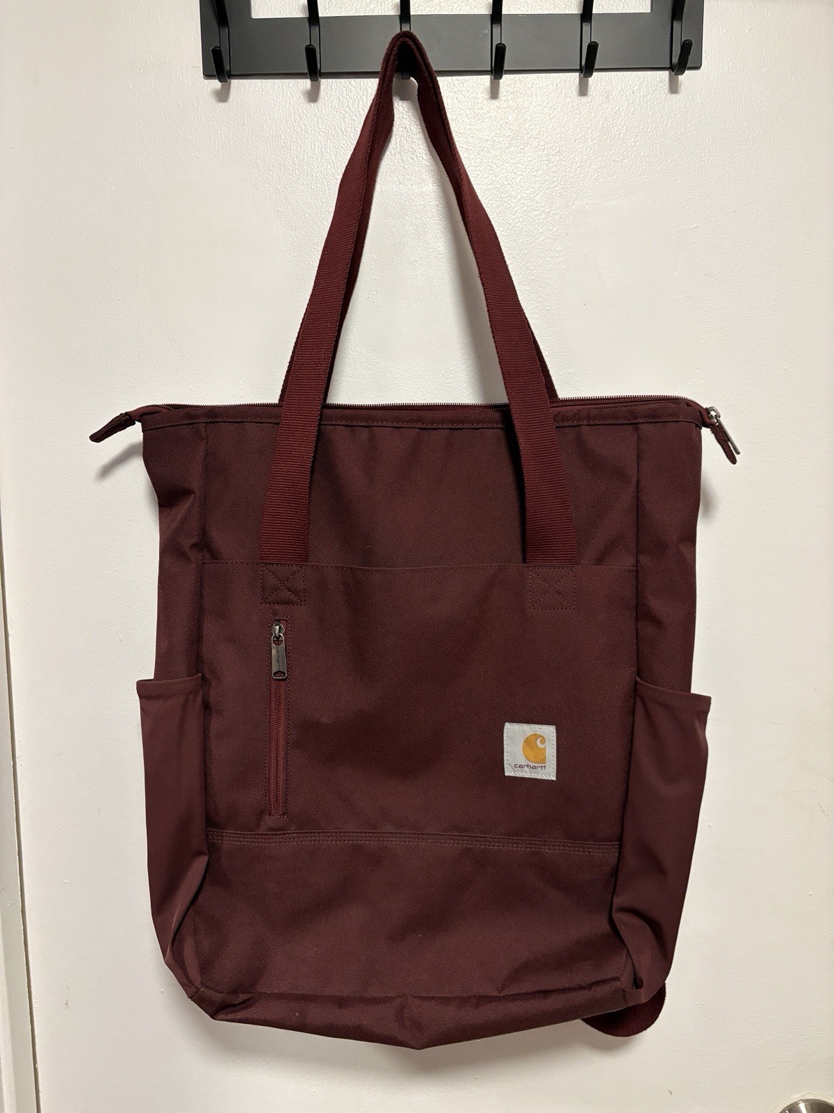 Carhartt Classic Convertible Backpack Tote Laptop Bag Maroon Red