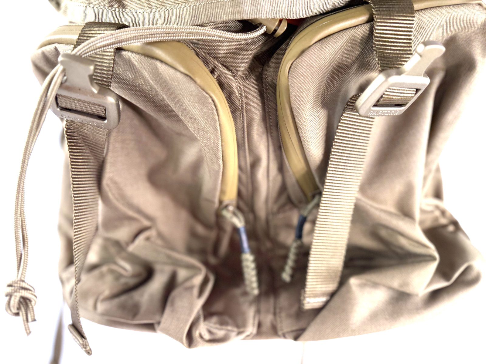 Atomic Mission Gear Parmia Utilitarian Backpack Signature Metal Buckles Coyote