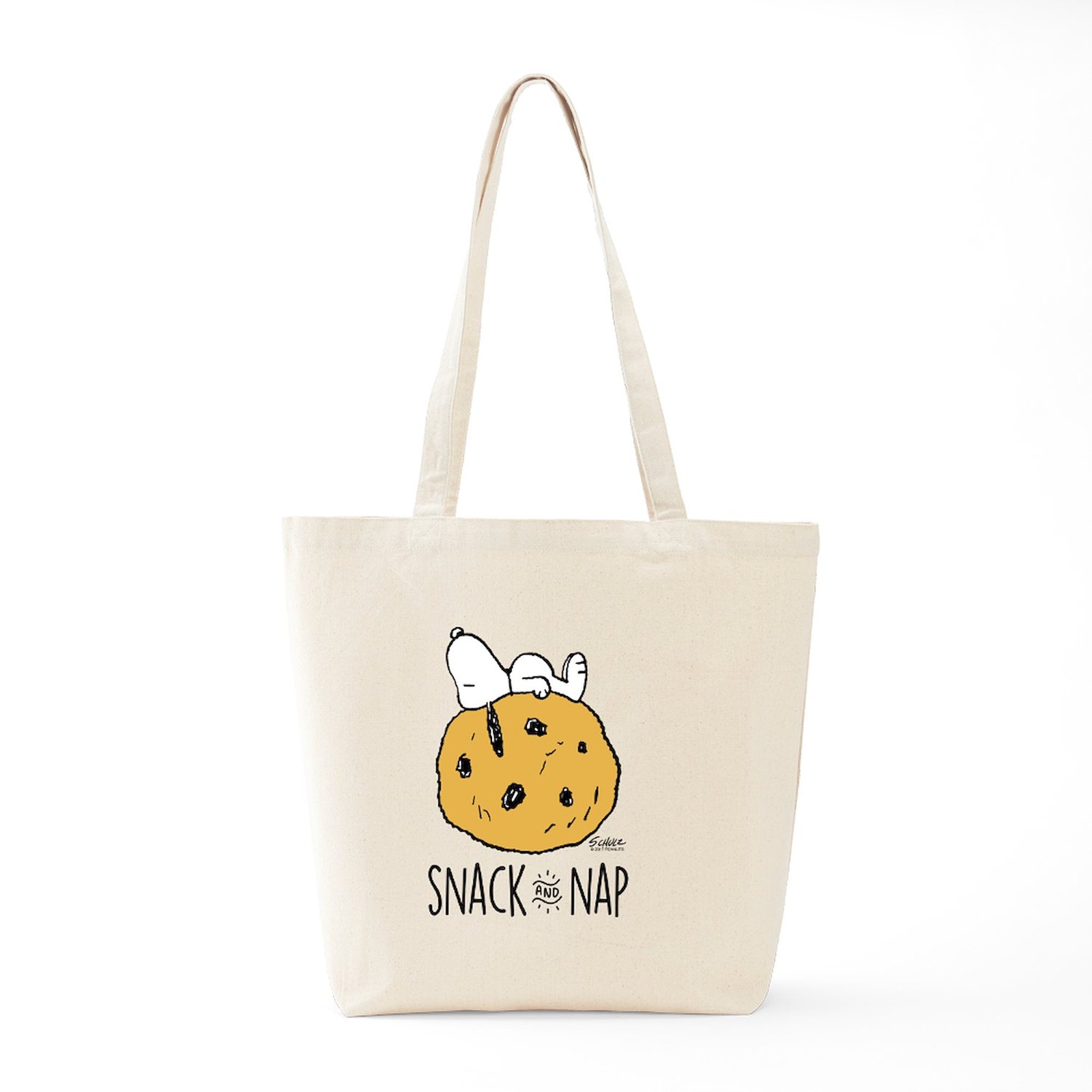 CafePress Peanuts Snoopy Natural Canvas Tote Bag, Cloth Shopping Bag (767392312)