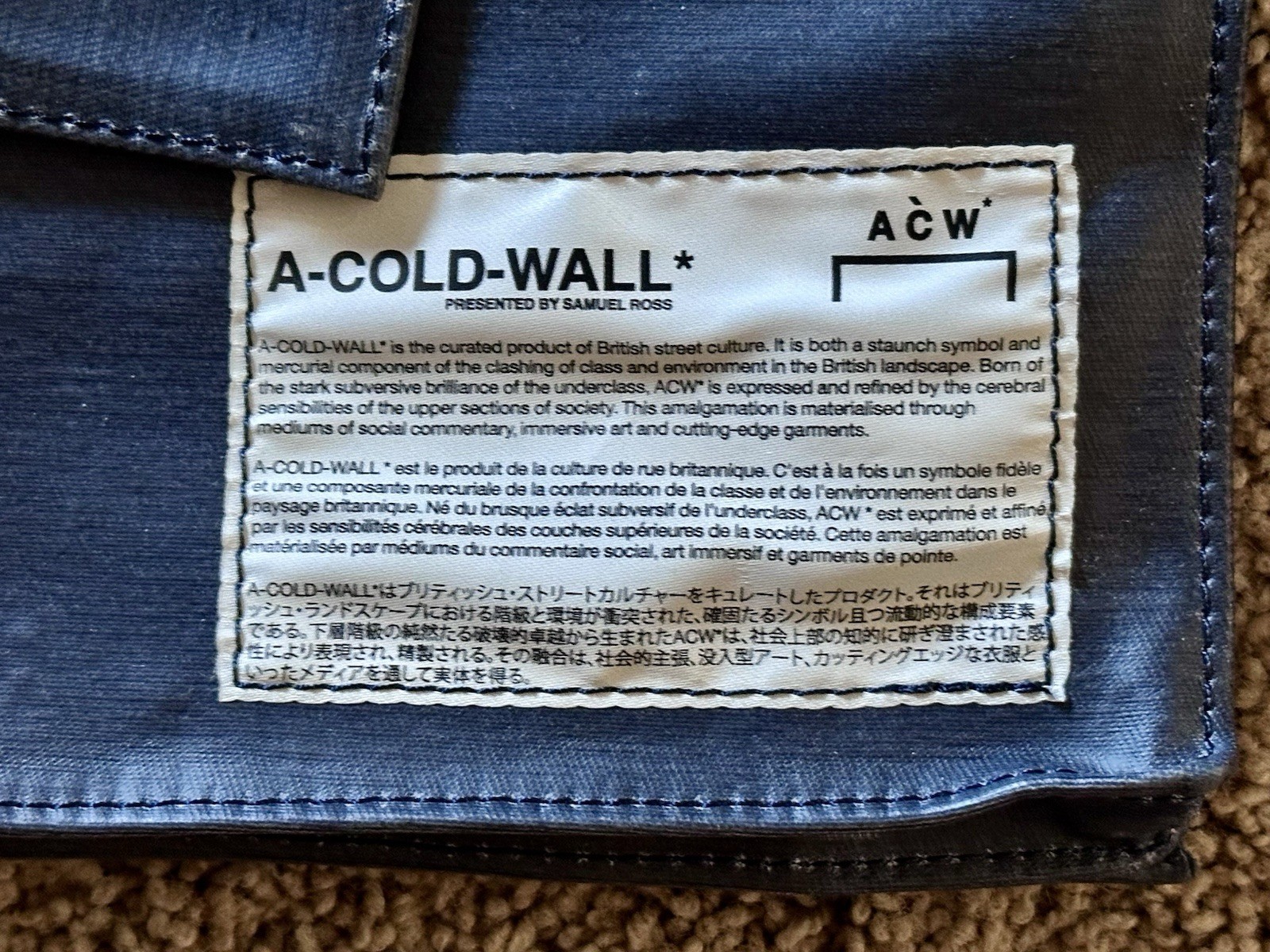A-COLD-WALL* Unisex Leather Utility Bag Crossbody 9×6 Inches New $325