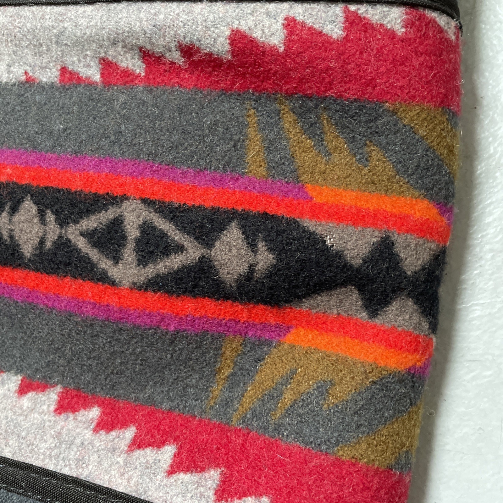 Vintage Pendleton High Grade Western Wear Messenger Bag Aztec Pattern Made USA