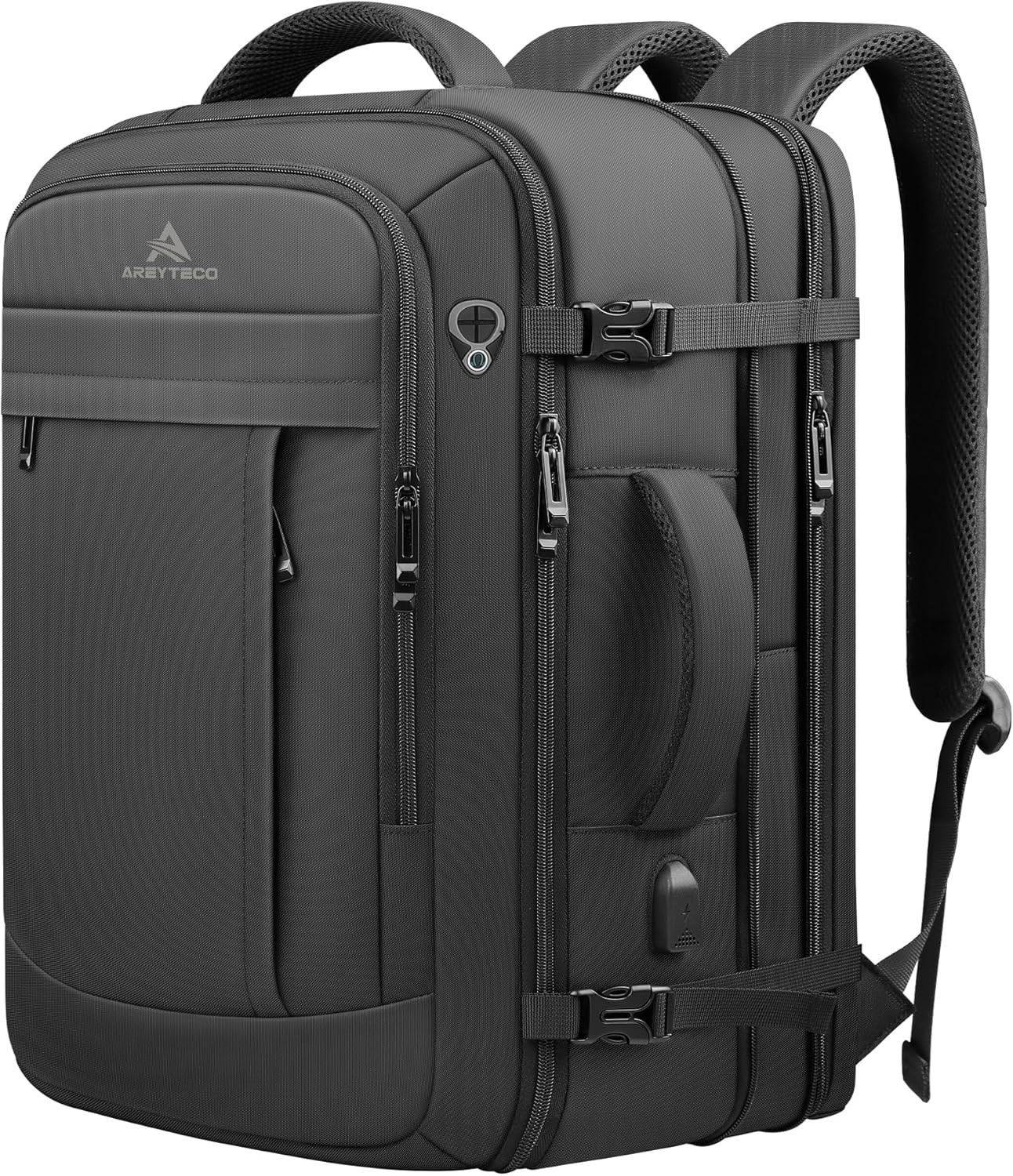 Travel Backpack, 50L Expandable Extra Large Laptop Backpack, Carry On Backpack