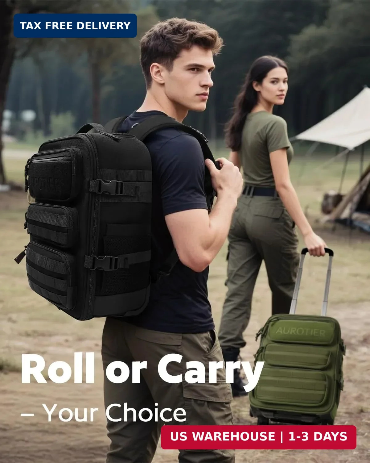 Rolling Tactical Laptop Backpack, Underseat Travel Backpack with Wheels, 16 Inch