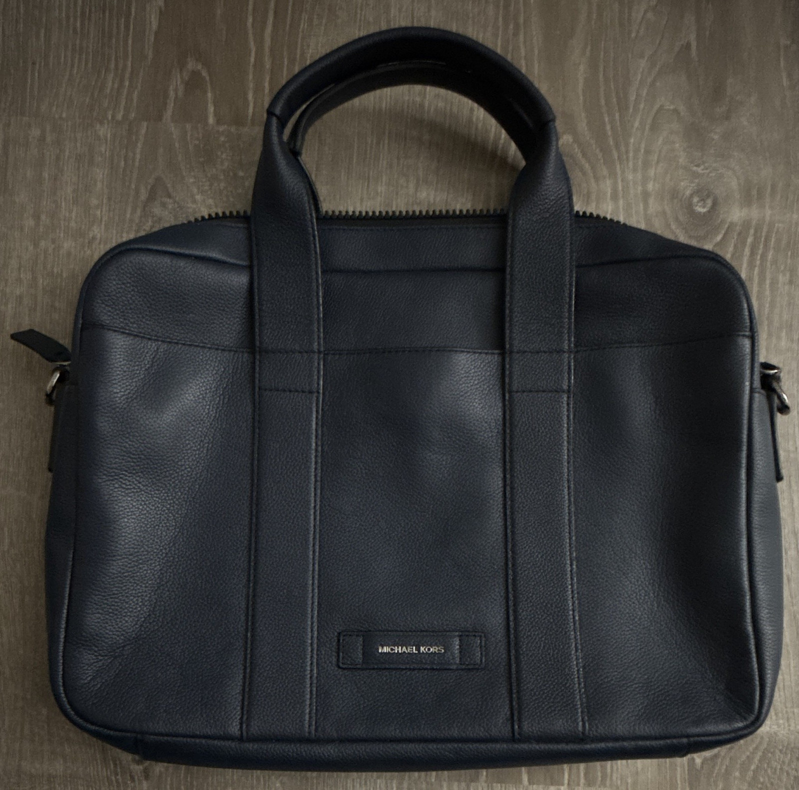 Michael Kors Men’s Navy Zip Briefcase/Document Case Solid Top Handle