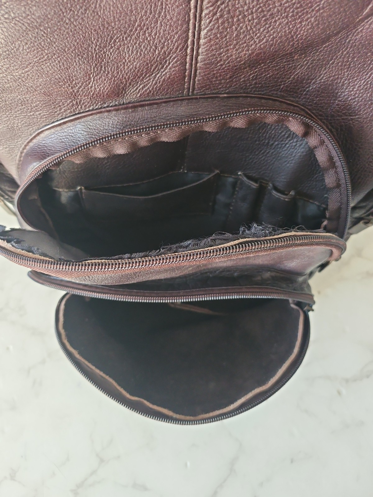 Vtg Piel Soft Leather Backpack Y2k Minimalist Made In Columbia Travel Day Bag
