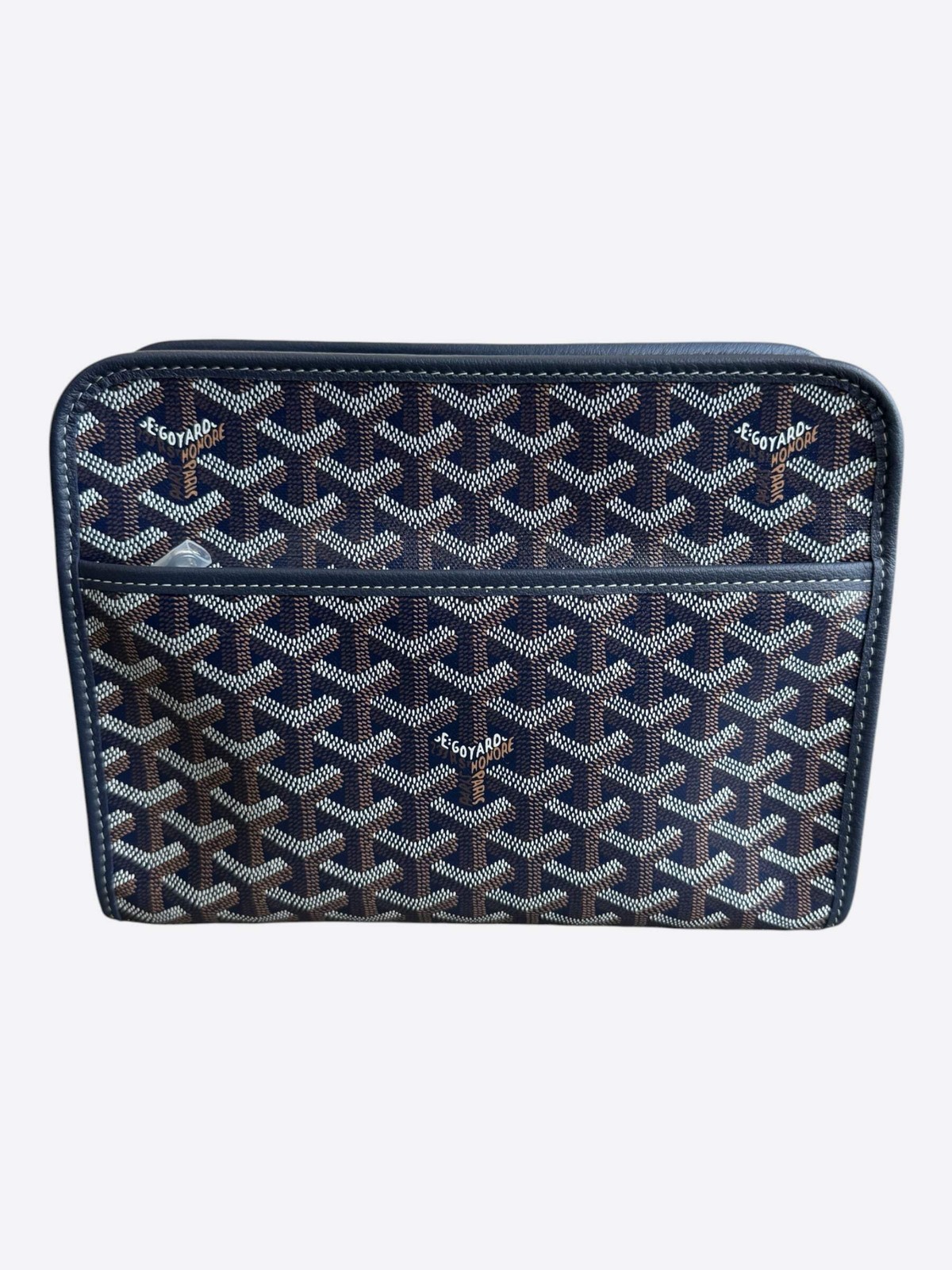 Goyard Navy Jouvence MM Toiletry Bag