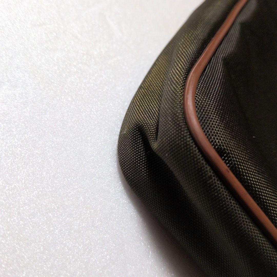 Dunhill Khaki Nylon Clutch Second Bag Logo 24cm