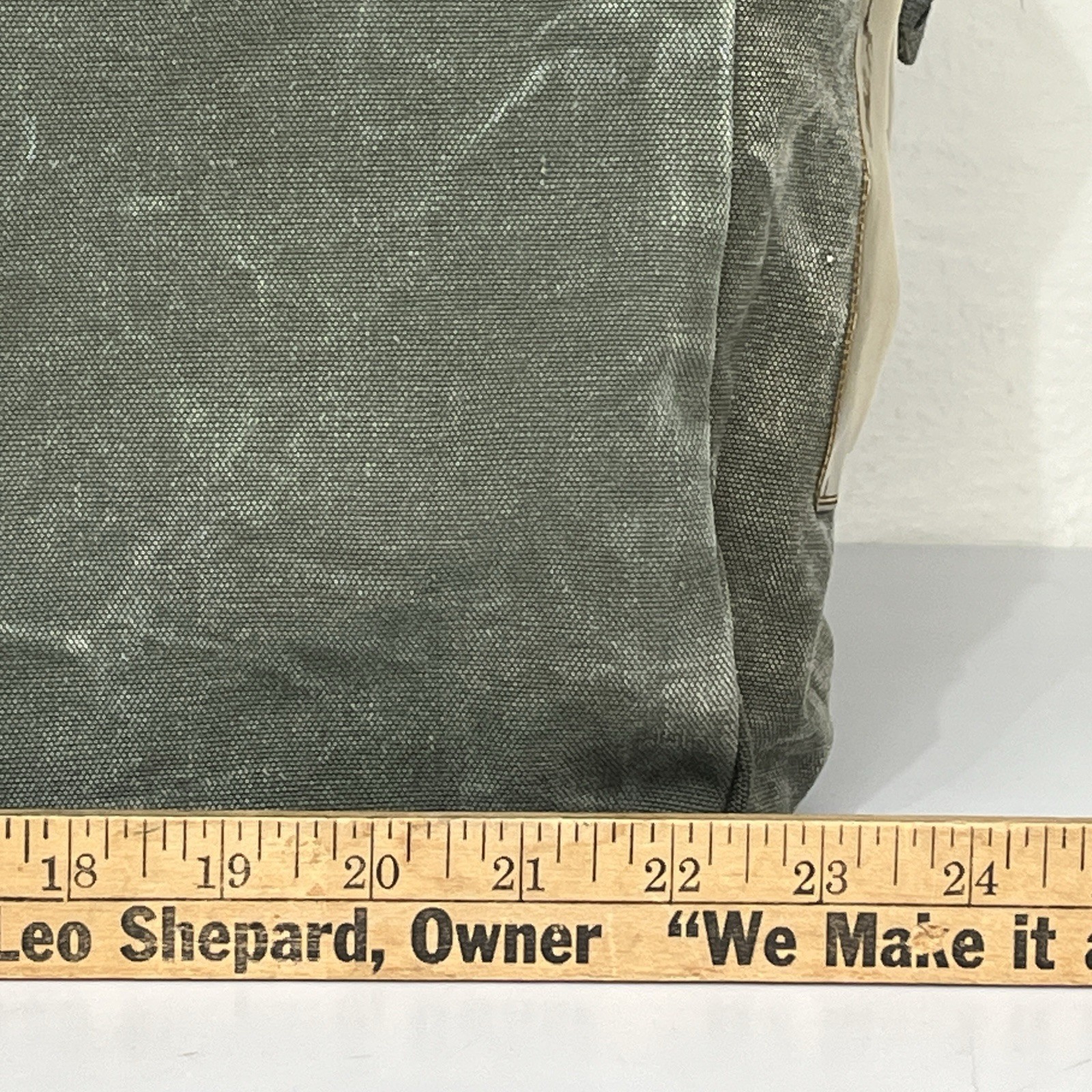 Vintage Heavy Canvas Cargo Bag Tactical Cotton Large Green 22.5” x 12” x 16”