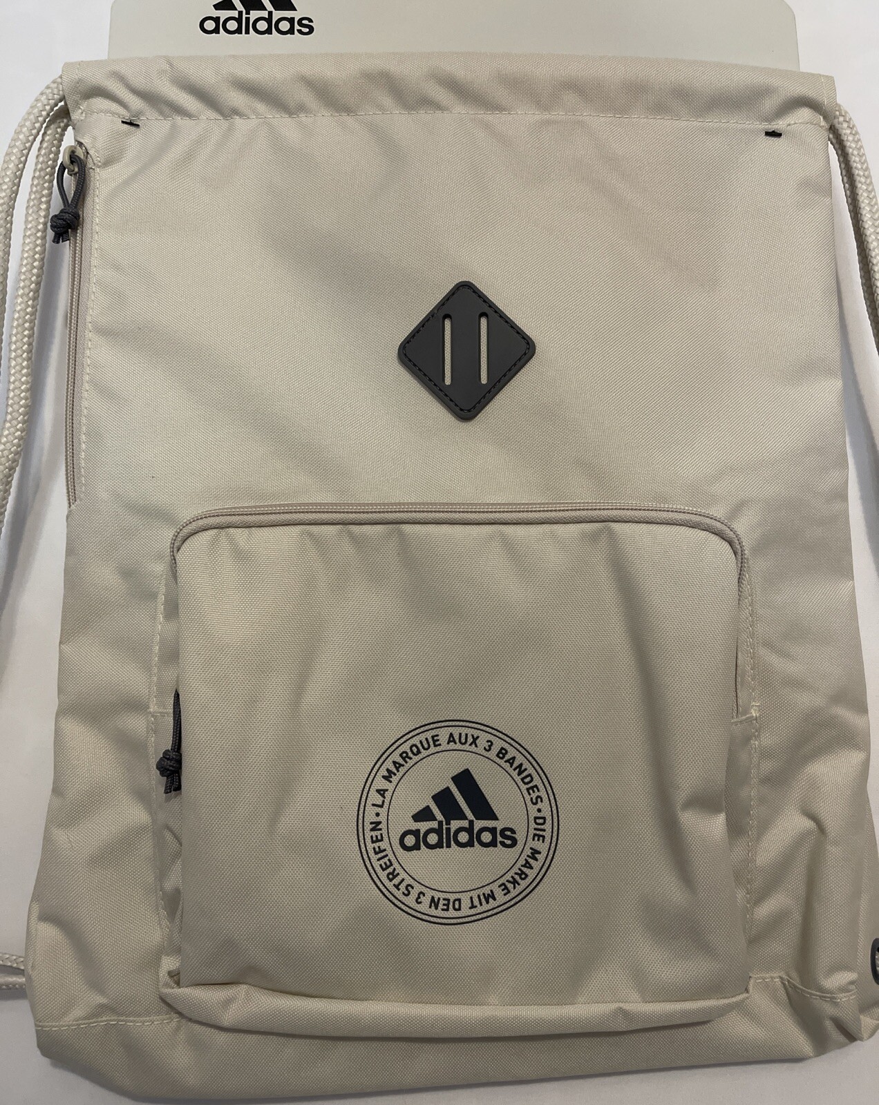 Adidas Aux 3 Off-White Classic Sack Pack Backpack Shoulder Bag NWT! A2673