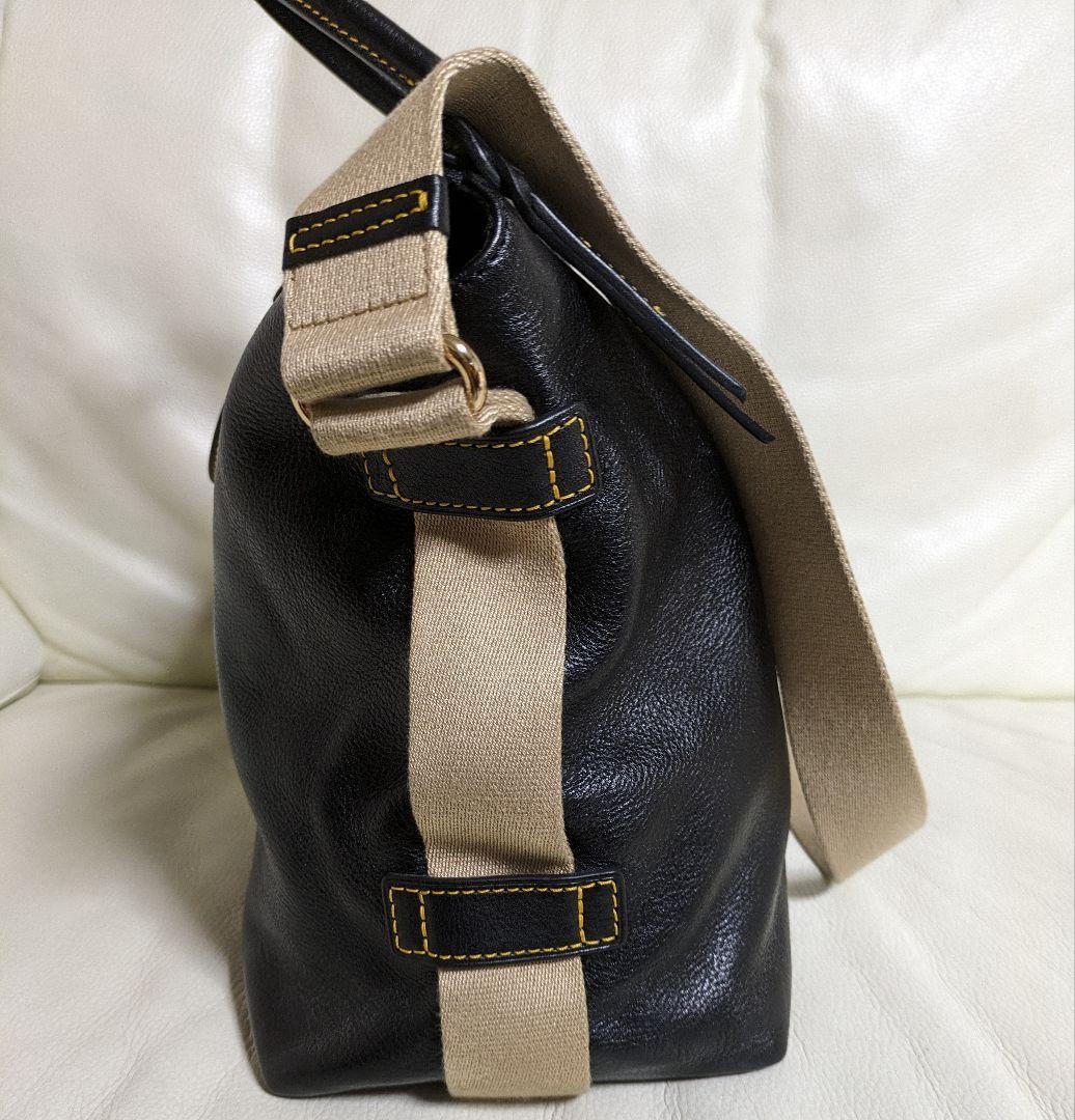 Dooney & Bourke Black Leather 2-Way Tote Shoulder Bag 17x12x6 Inches