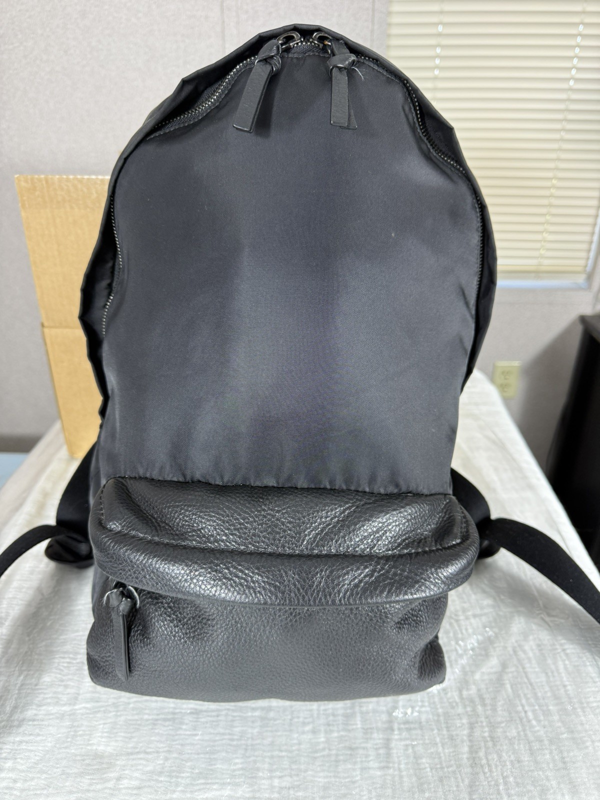 Givenchy Star Studded Nylon Backpack Black Leather Trim Japan Archive Rare