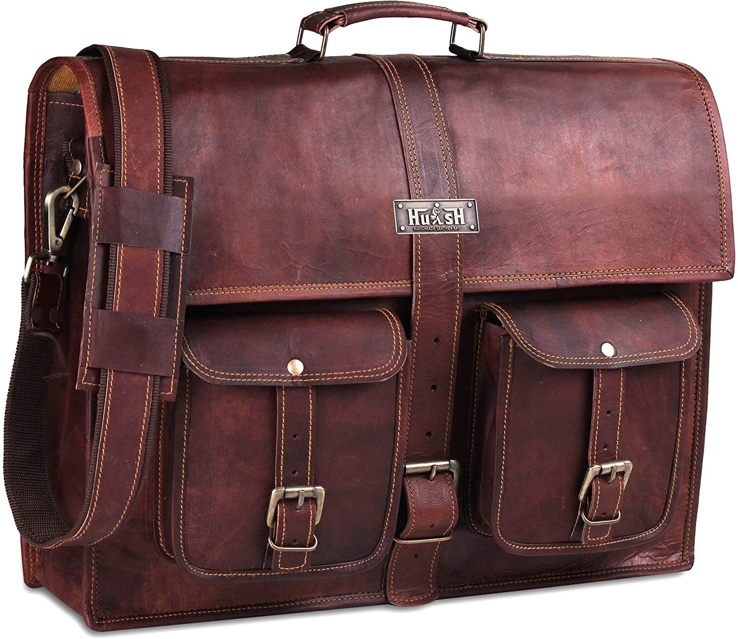 Leather Laptop Bag for Men Best Fit for Laptops Up to 18″ With Laptop Padding