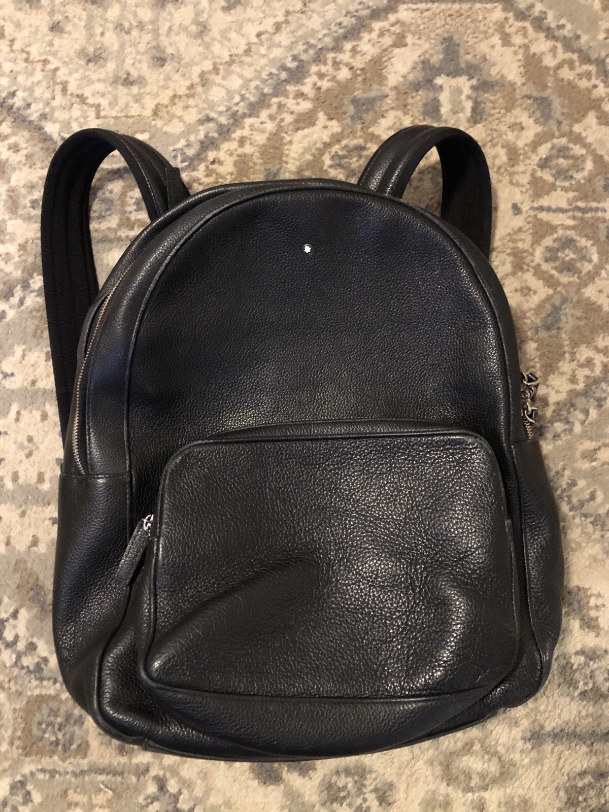 Montblanc Leather Rucksack Backpack app 30x40x17 cm Black Used meisterstruck