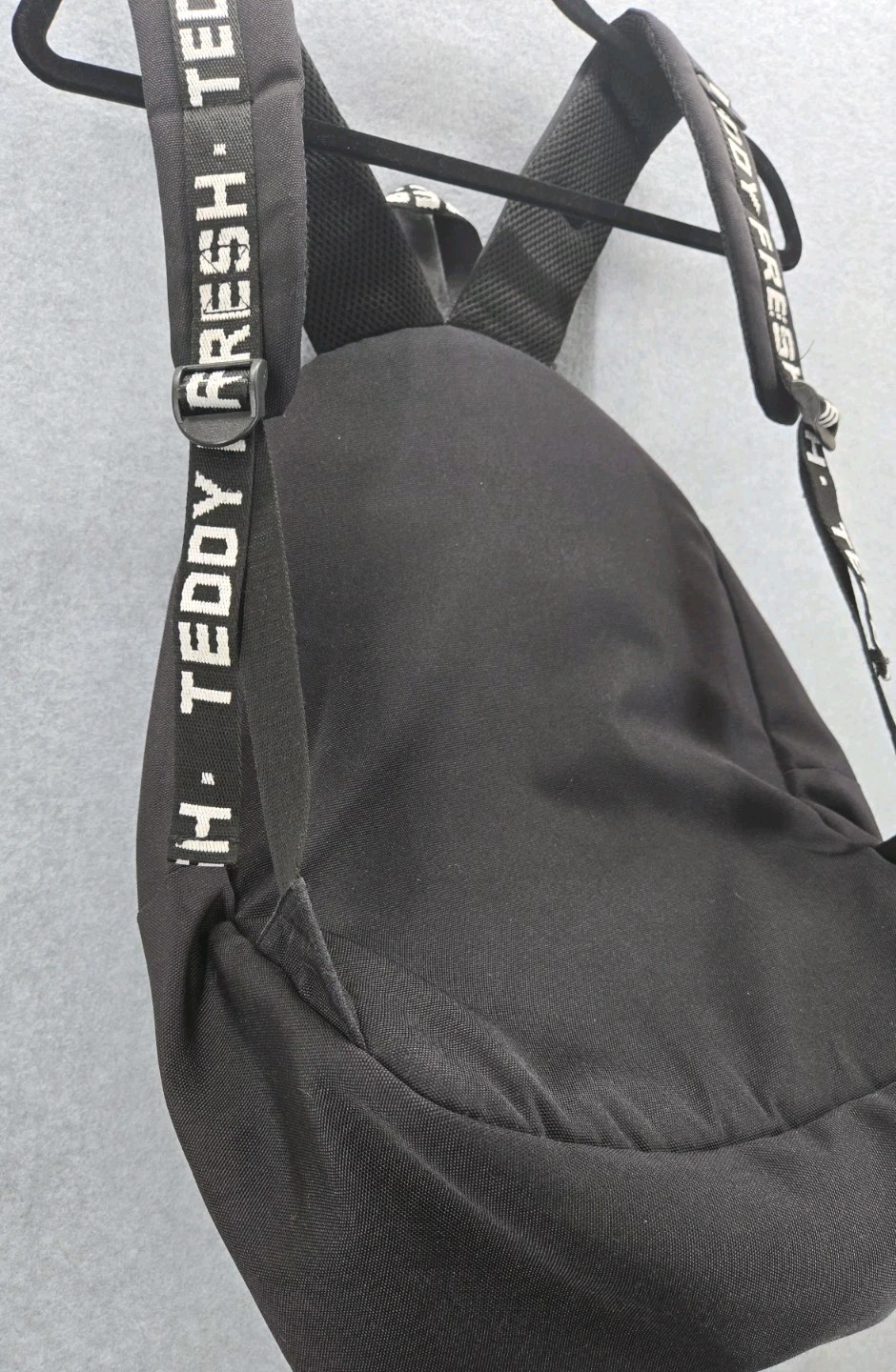 Rare Teddy Fresh Large Backpack Black Bag Bookbag Laptop Zippered 16×15 Apprx.