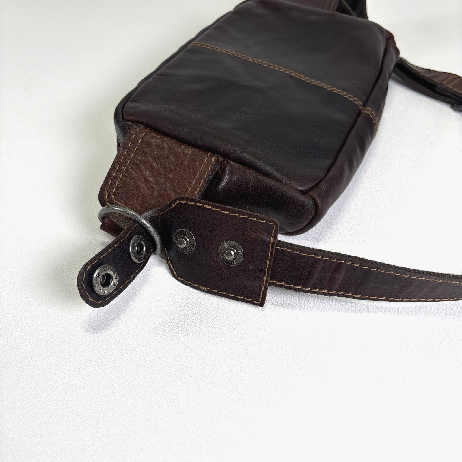 Jack Georges Voyager Brown Buffalo Fine Leather Belt Bag #7109 UNISEX