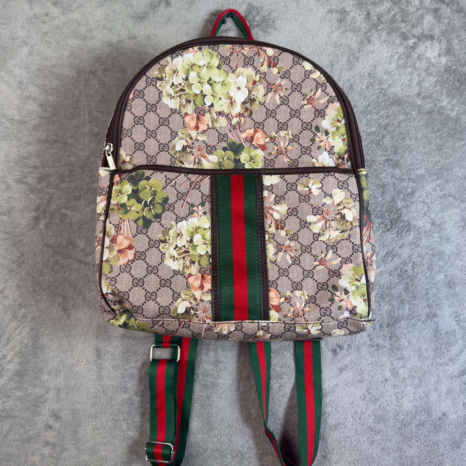 Gucci GG Supreme Tian Floral Bird Backpack