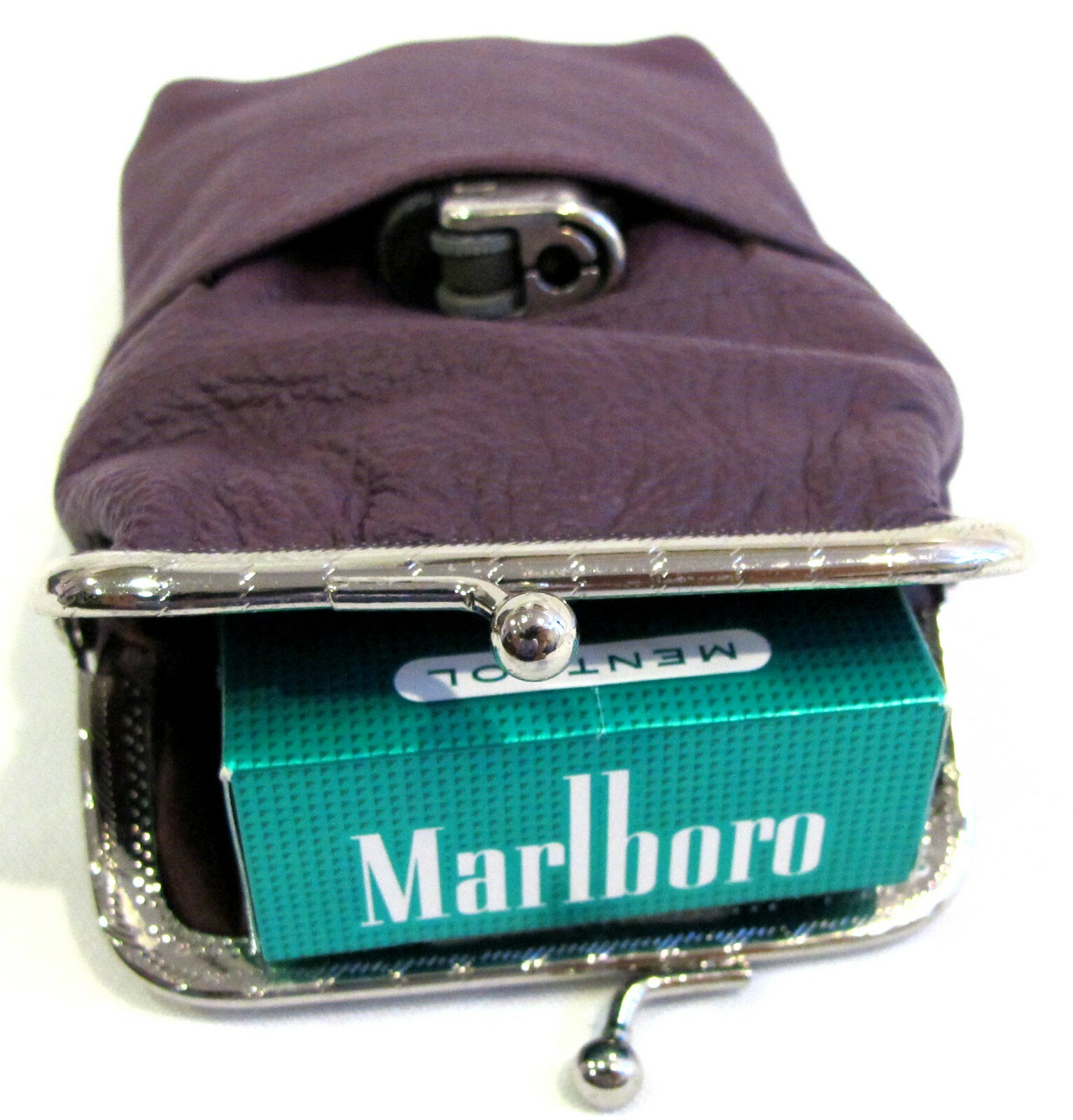 100% Leather Cigarette Case Lighter Match Pocket Zipper Coin Pouch SOLD by PAIR