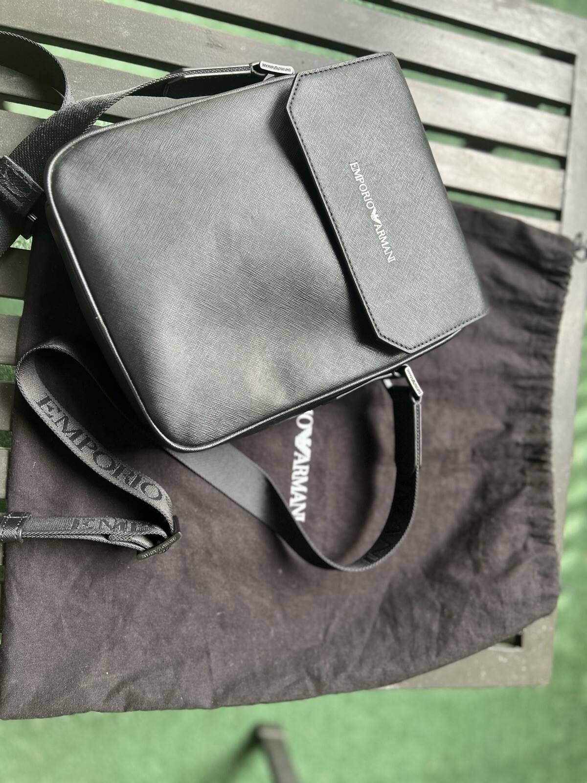 Brand New Emporio Armani Black Crossbody Bag – Sleek, Stylish, and Versatile