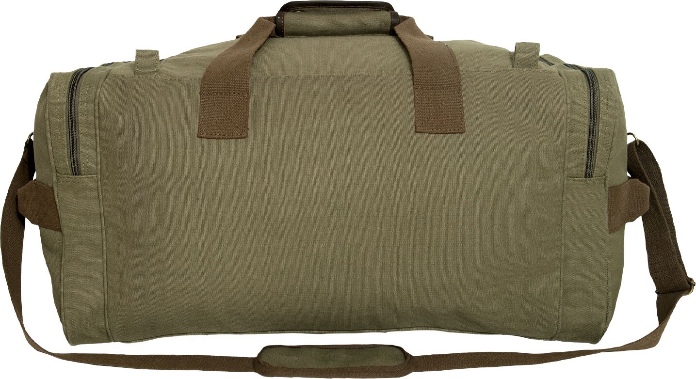 Rothco Olive Drab Canvas Duffle Bag Long Journey Large Shoulder Luggage Bag