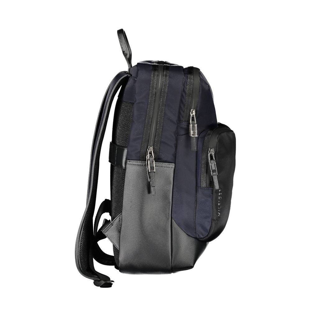 Tommy Hilfiger Blue Polyurethane Men’s Backpack 100% Authentic – TO-17766