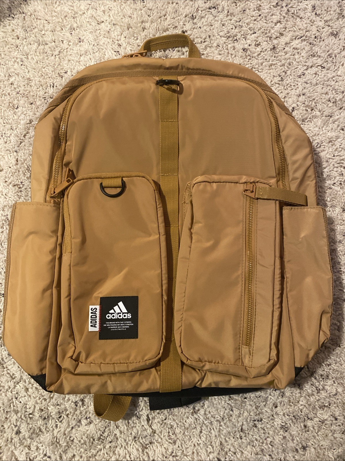 Adidas Iconic 3 Stripe Backpack Mesa Brown/Black
