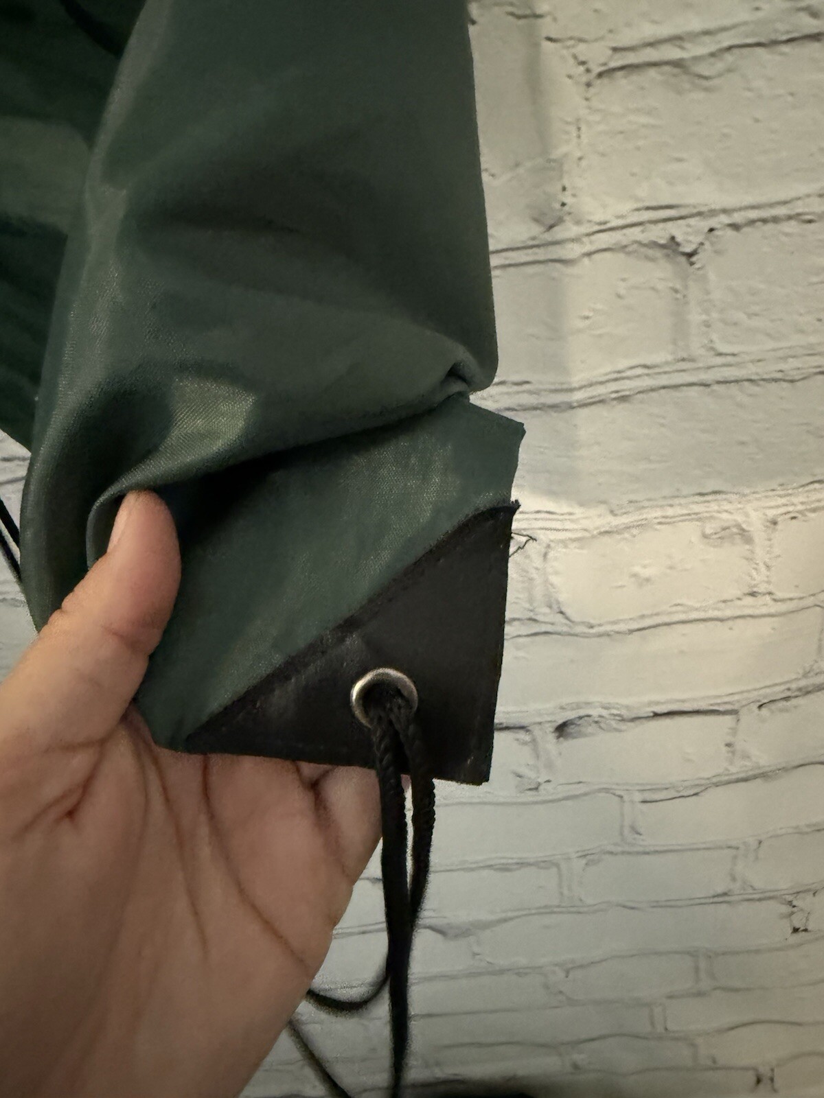 Unbranded Green RHS Pirates String Backpack with Pocket Approx 13″ x 17″